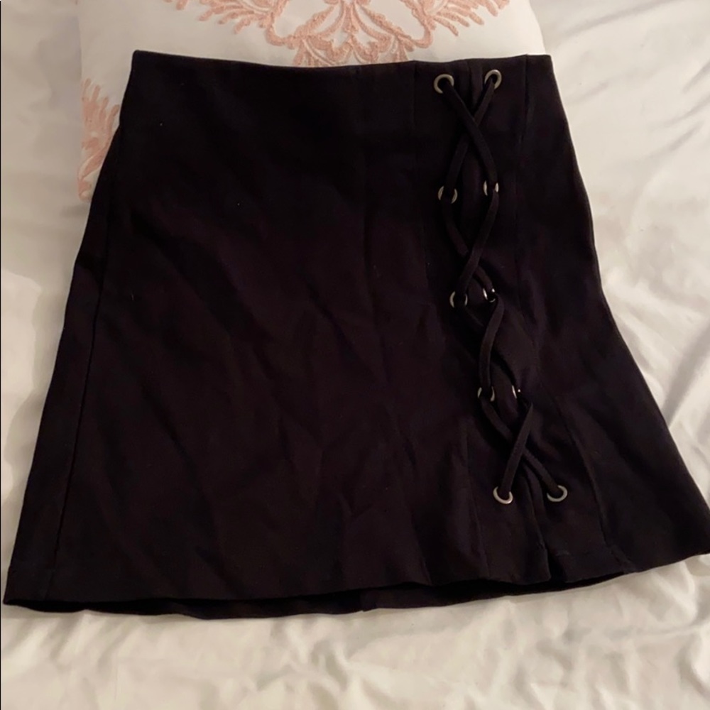 Lush Laced Slit Skirt